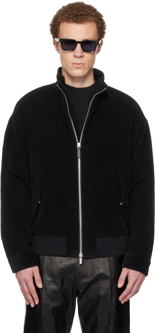 Ferragamo: Black Insulated Jacket | SSENSE Austria