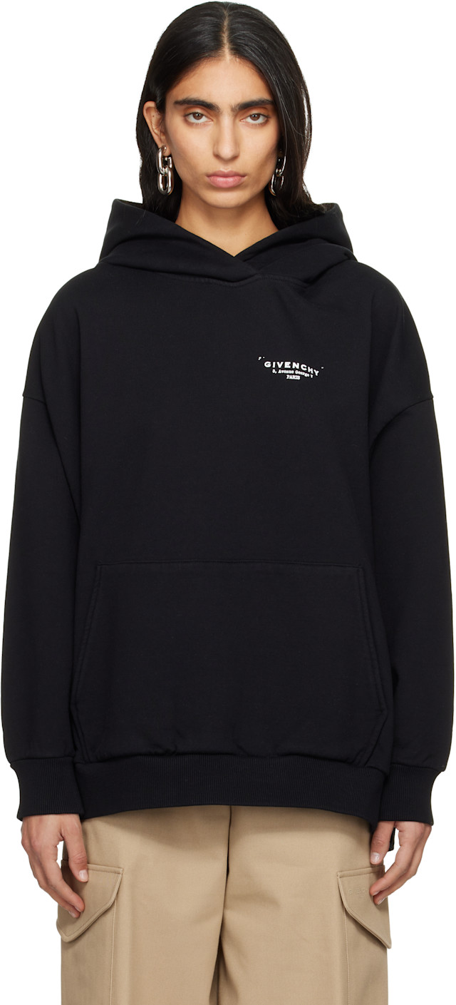 Givenchy: Black Logo Hoodie | SSENSE