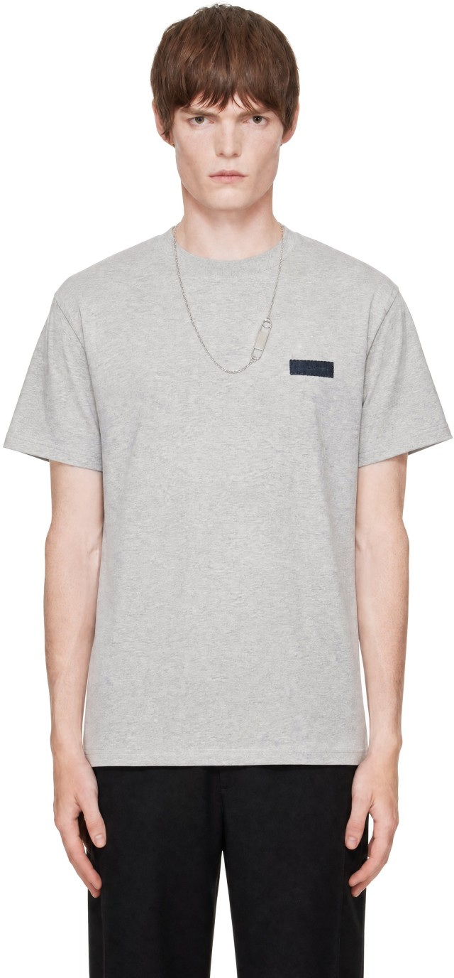 Givenchy: Gray Regular Fit Logo T-shirt | SSENSE Canada