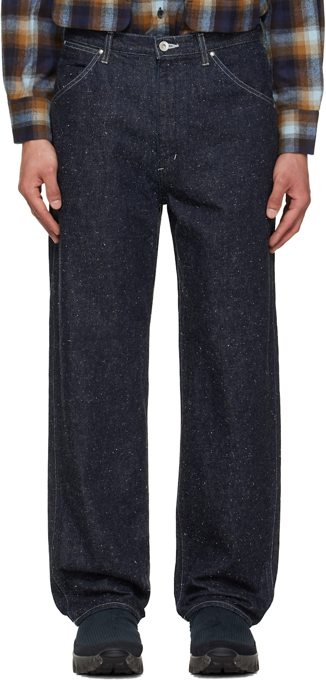 South2 West8: Navy 5P Jeans | SSENSE