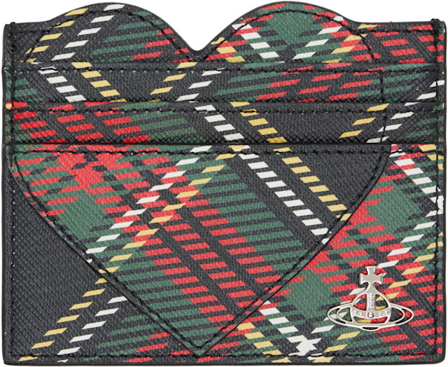 小物 Vivienne Westwood HEART CHECK Wallet Vivienne Westwood: Black Heart Card Holder | SSENSE