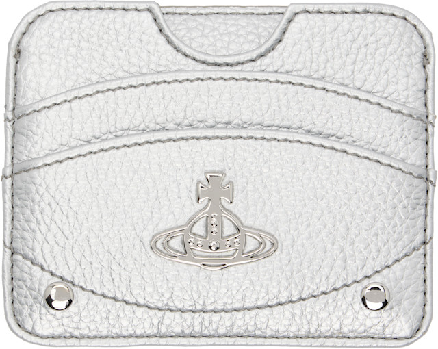 Vivienne Westwood: Silver Half Moon Card Holder | SSENSE