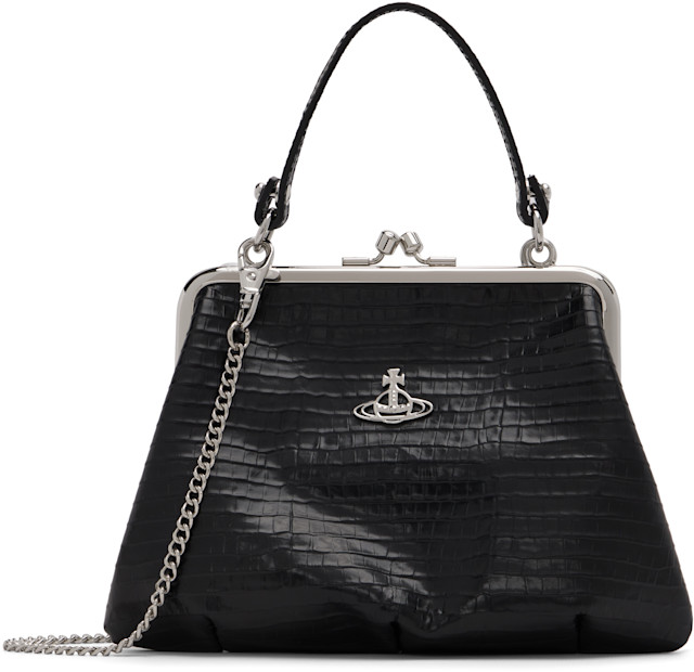 バッグ Vivienne Westwood BLANKET CHECK Vivienne Westwood: Black Granny Frame Bag | SSENSE