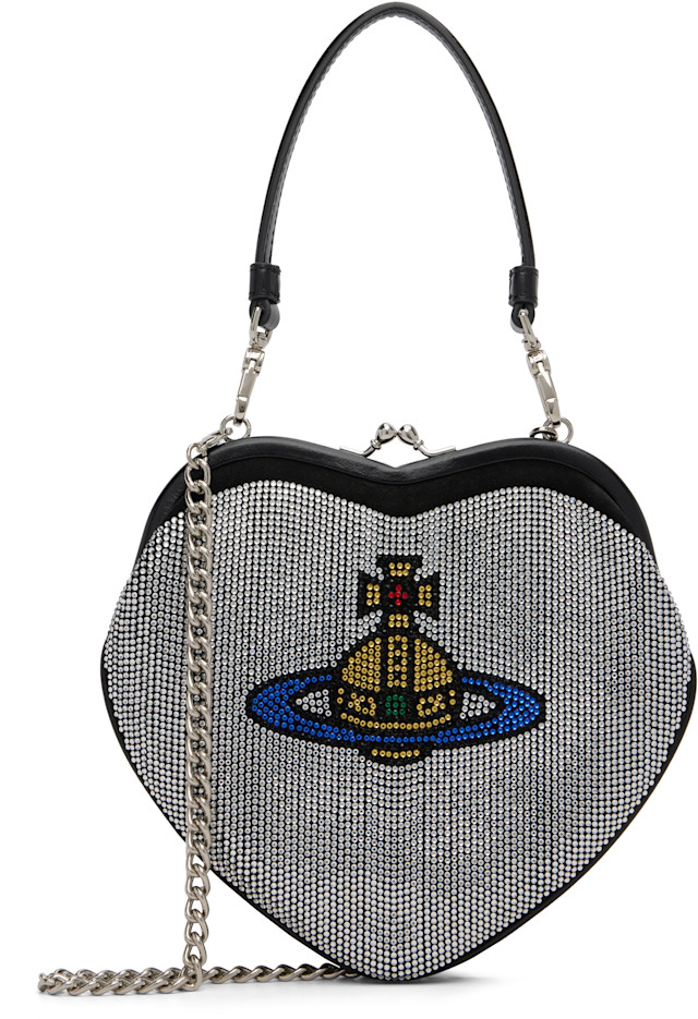Vivienne Westwood: ブラック Belle Heart Frame バッグ | SSENSE 日本