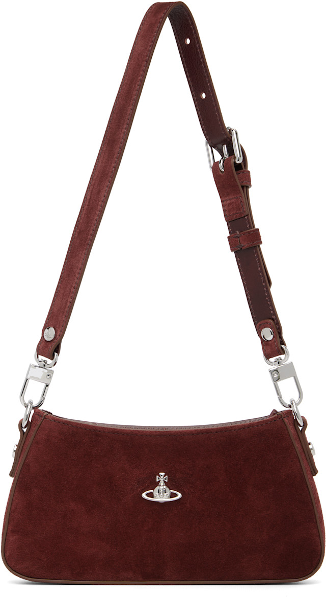 Vivienne Westwood: Burgundy Tasha Shoulder Phone Bag | SSENSE Italy