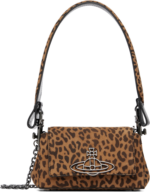 Vivienne Westwood ブラウンレザー バッグ Vivienne Westwood: Brown Hazel Small Handbag | SSENSE