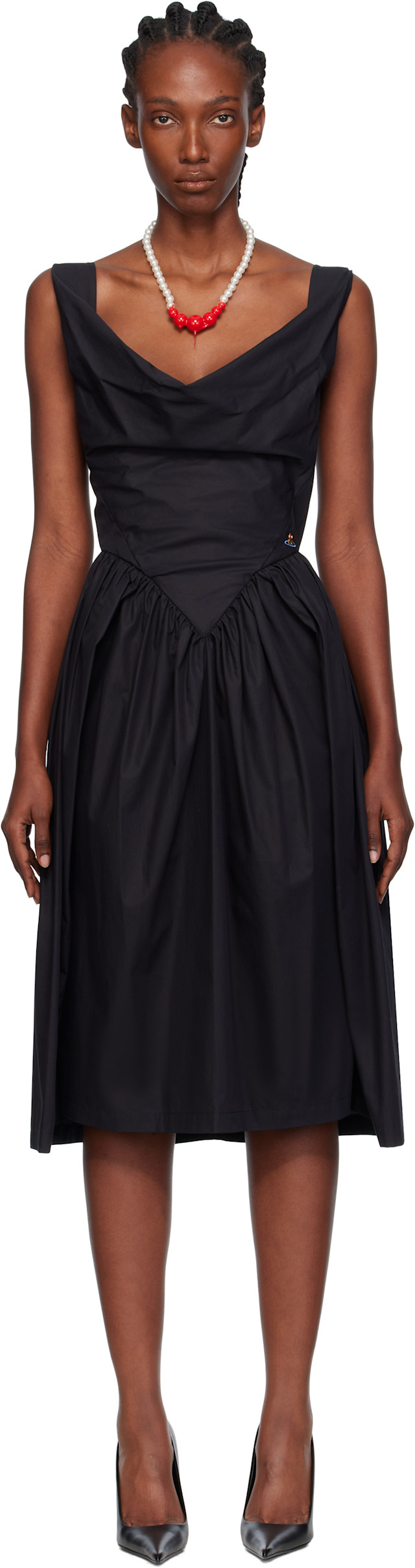 Vivienne Westwood: Black Sunday Midi Dress | SSENSE