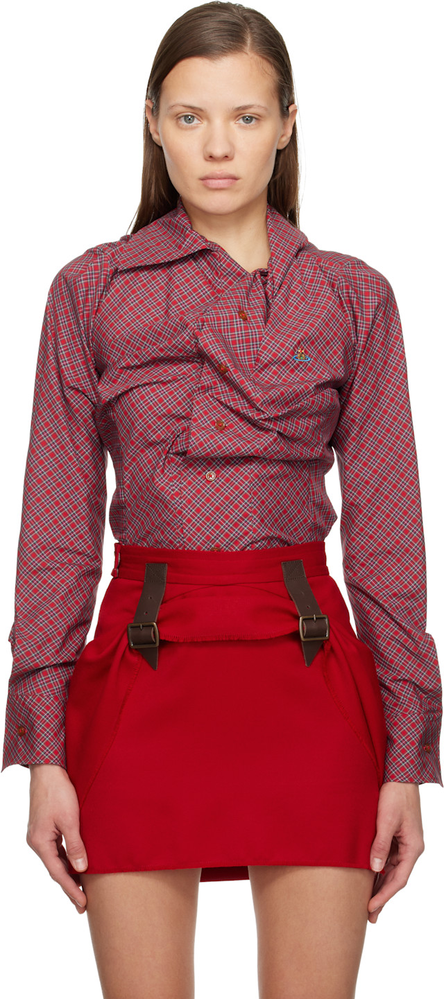 Vivienne Westwood: レッド Drunken シャツ | SSENSE 日本