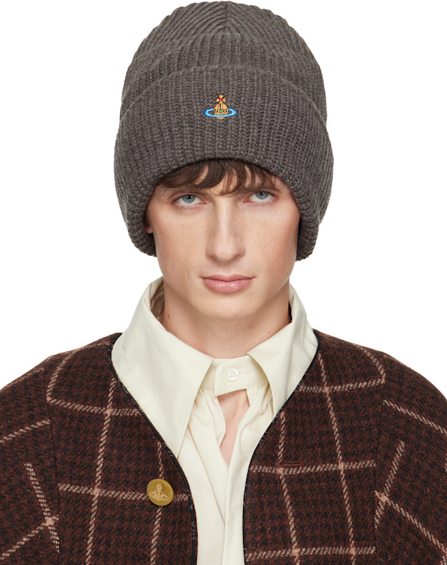 vivienne westwood ビーニー Vivienne Westwood: Gray Sporty Beanie | SSENSE