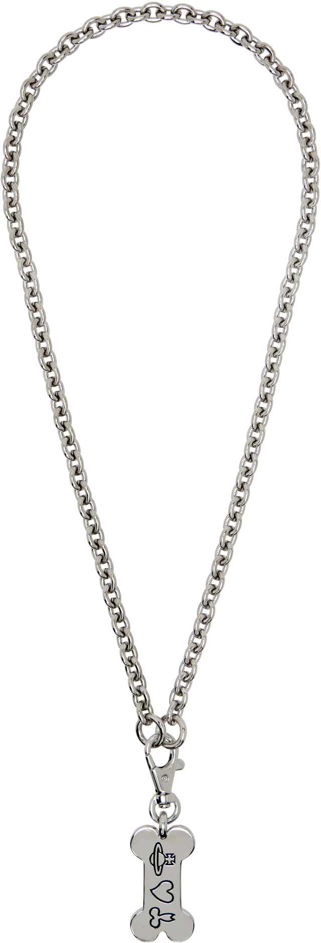 Vivienne Westwood ドッグタグネックレス Vivienne Westwood: Dog Tag Pendant Necklace | SSENSE