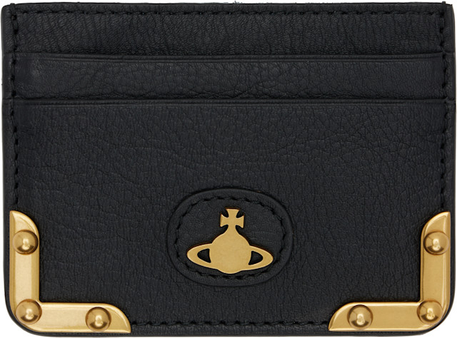 Vivienne Westwood: Black Flat Orb Card Holder | SSENSE