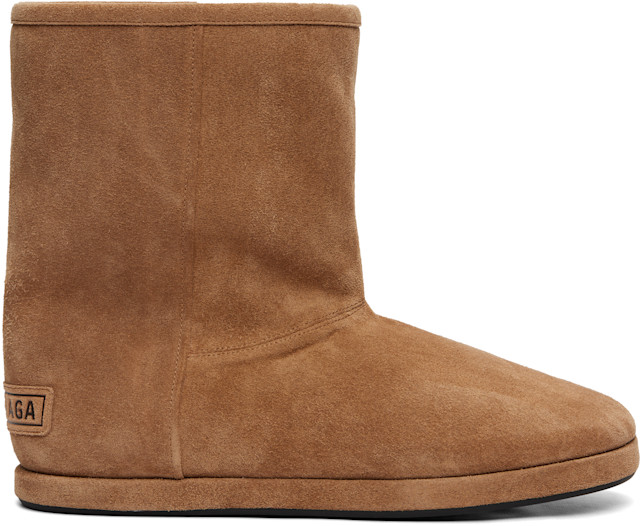 Balenciaga: Brown Alaska Soft Boots | SSENSE Canada