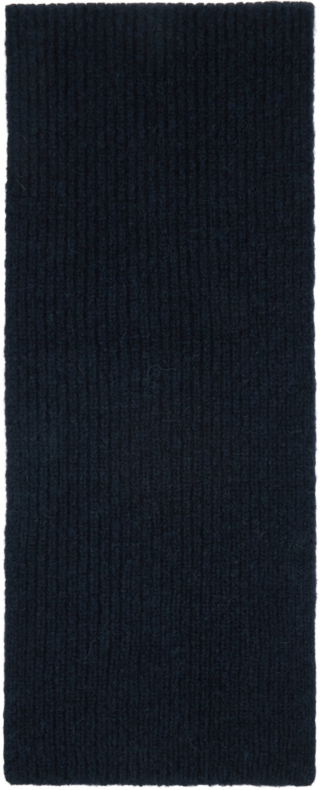 Dries Van Noten: ネイビー Wool マフラー | SSENSE 日本