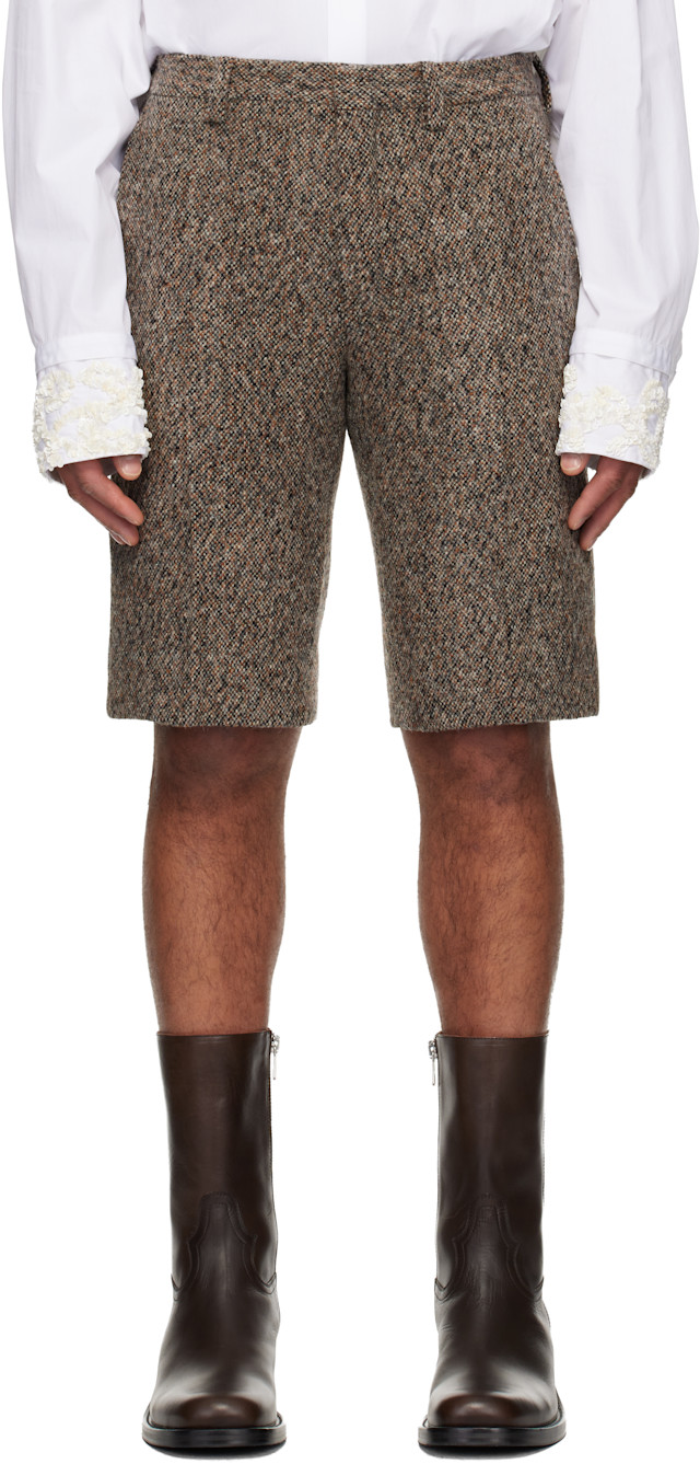 Dries Van Noten: Multicolor Tailored Wool Shorts | SSENSE
