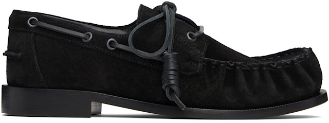 DRIES VAN NOTEN “BOAT SHOES” size43 Dries Van Noten: Black Suede Boat Shoes | SSENSE