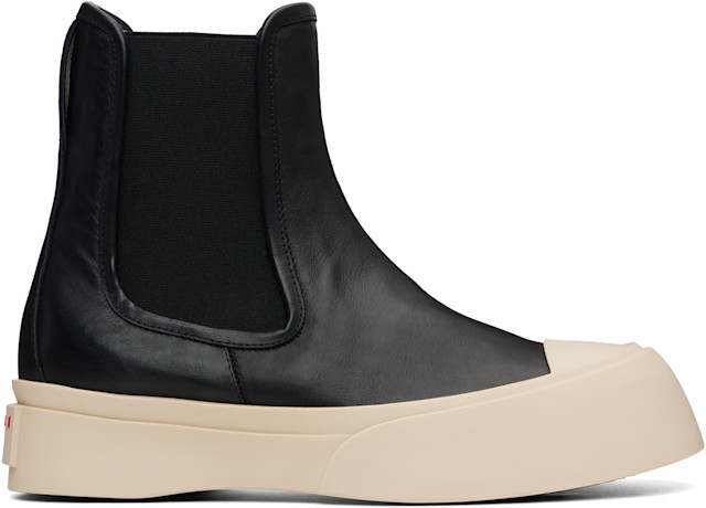 Marni: Black Nappa Leather Pablo Chelsea Boots | SSENSE