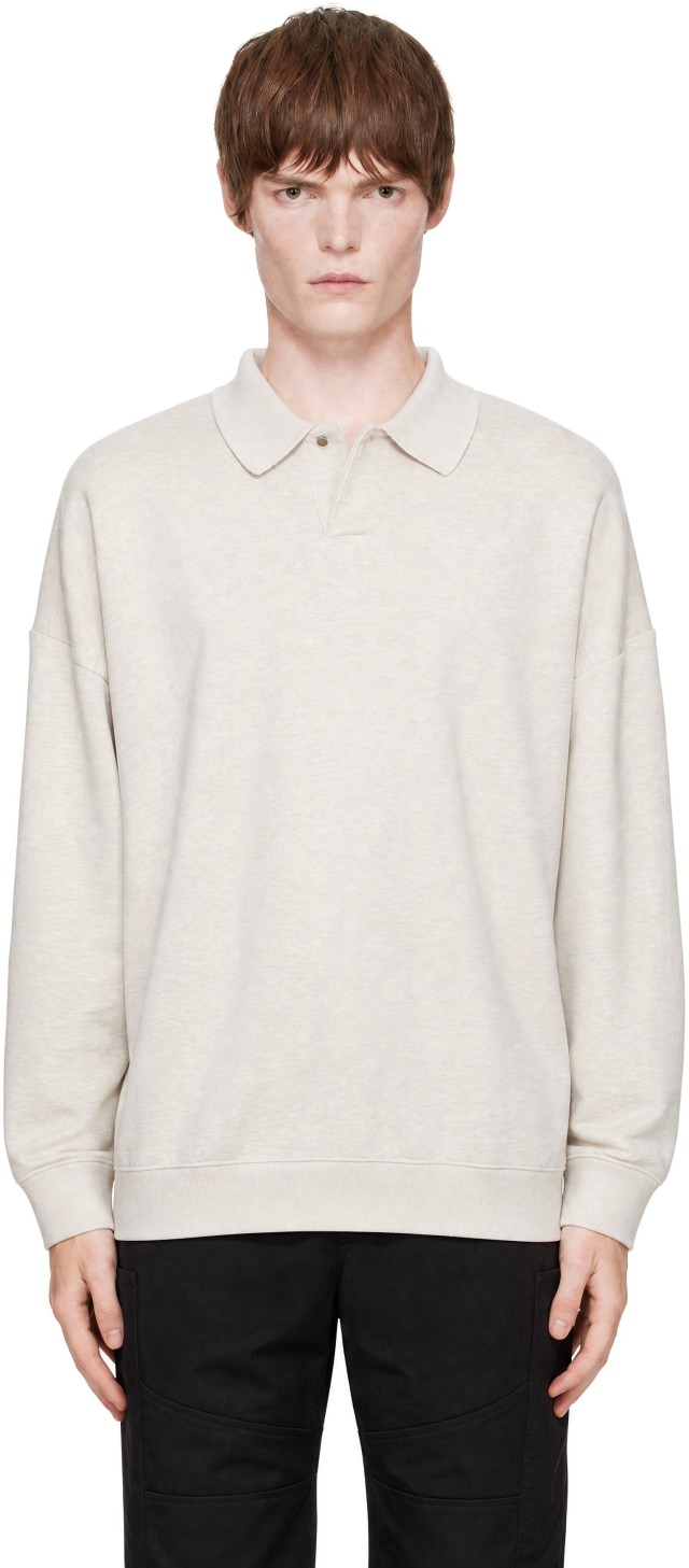 トムブラウン　4bar 長袖Tシャツ　ロンT グレー Thom Browne: グレー 4-Bar 長袖Tシャツ | SSENSE 日本