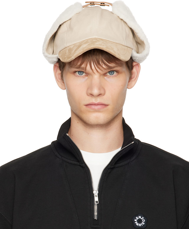 Kenzo: Beige Kenzo Paris Hunting Cap | SSENSE Canada