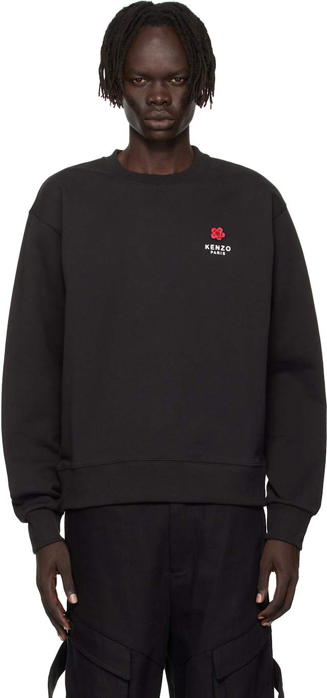 KENZO ブラック スウェット S Kenzo: ブラック Kenzo Paris 'Boke Flower' Embroidered スウェット