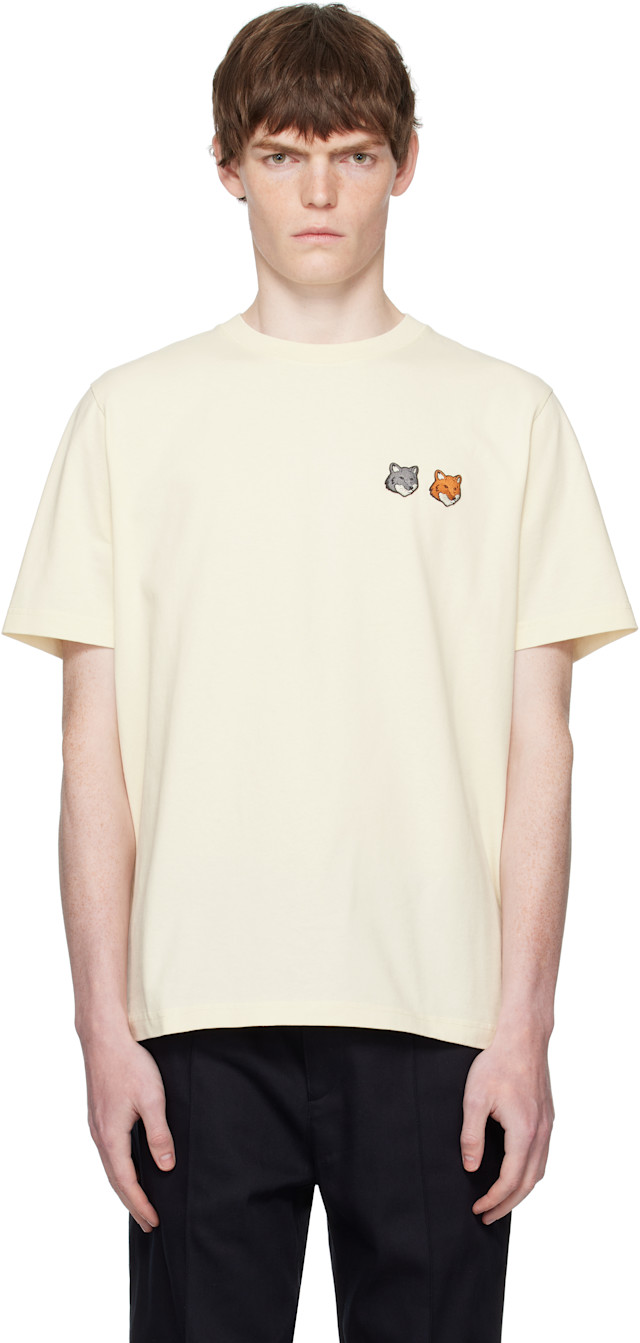 Maison Kitsuné: Off-White Double Bold Fox Head Comfort T-shirt