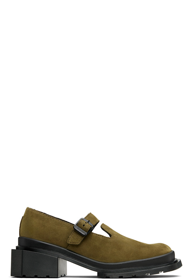 Dr. Martens: Khaki Maybole Mary Jane Loafers | SSENSE New Zealand