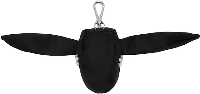 Simone Rocha: Black Satin Hare Coin Purse Bag Charm | SSENSE