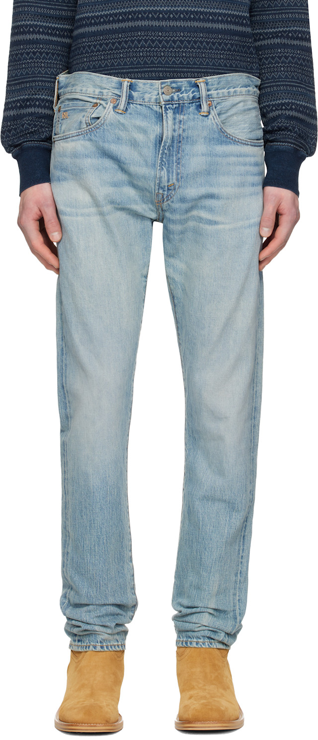 RRL: ブルー High Slim Lawton セルビッジジーンズ | SSENSE 日本