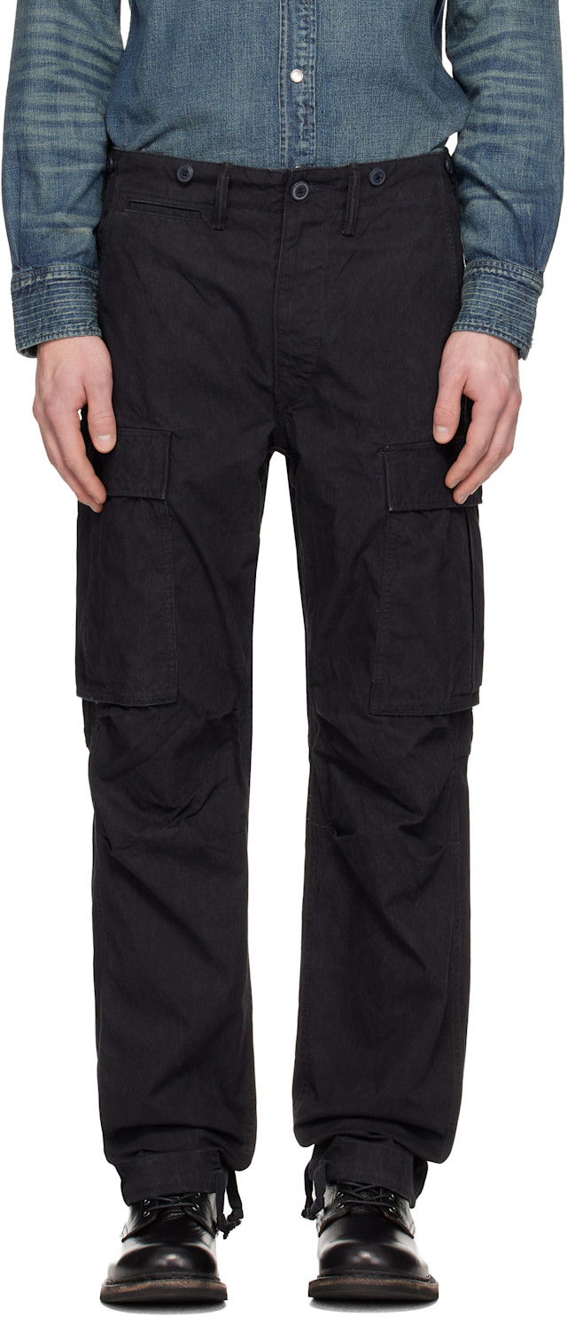 RRL: ブラック Surplus Poplin カーゴパンツ | SSENSE 日本