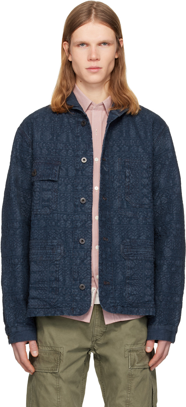 RRL: ネイビー Indigo Deck Sport シャツジャケット | SSENSE 日本