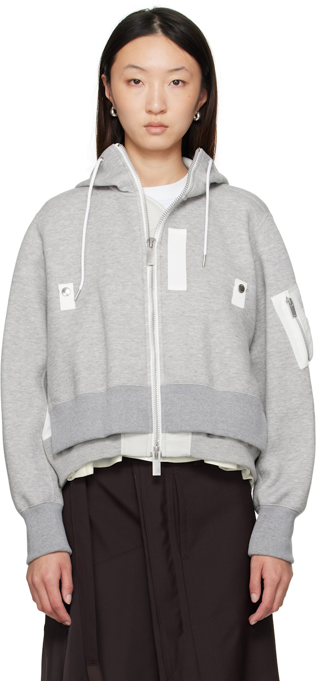 w*n様 sacai 21AW Sponge Sweat Hoodie スポンジ sacai: Black Sponge Sweat Hoodie | SSENSE
