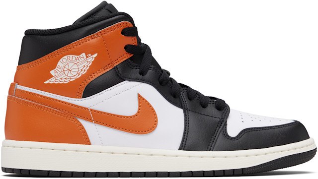 Air Jordan 1 オレンジ/ブラック US 9.5 Nike Jordan: ブラック＆オレンジ Air Jordan 1 Mid スニーカー