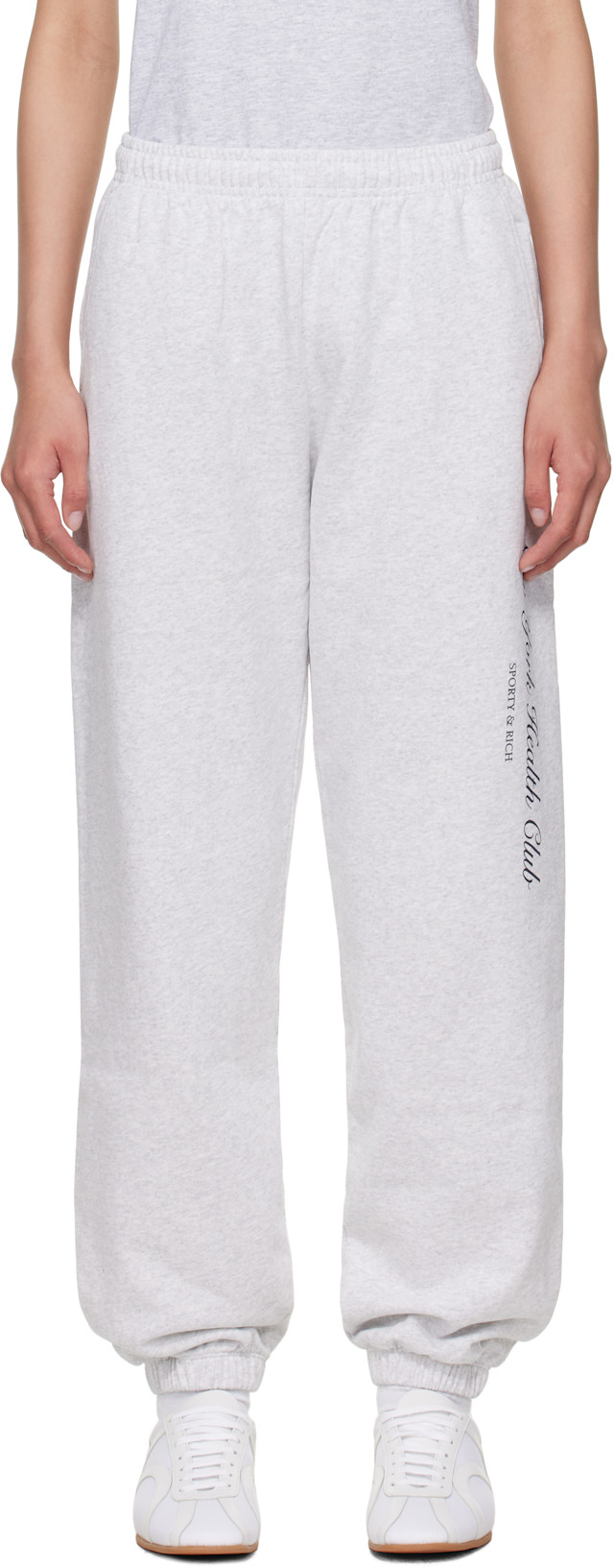 Sporty & Rich: グレー 'NY Health Club' スウェットパンツ | SSENSE 日本