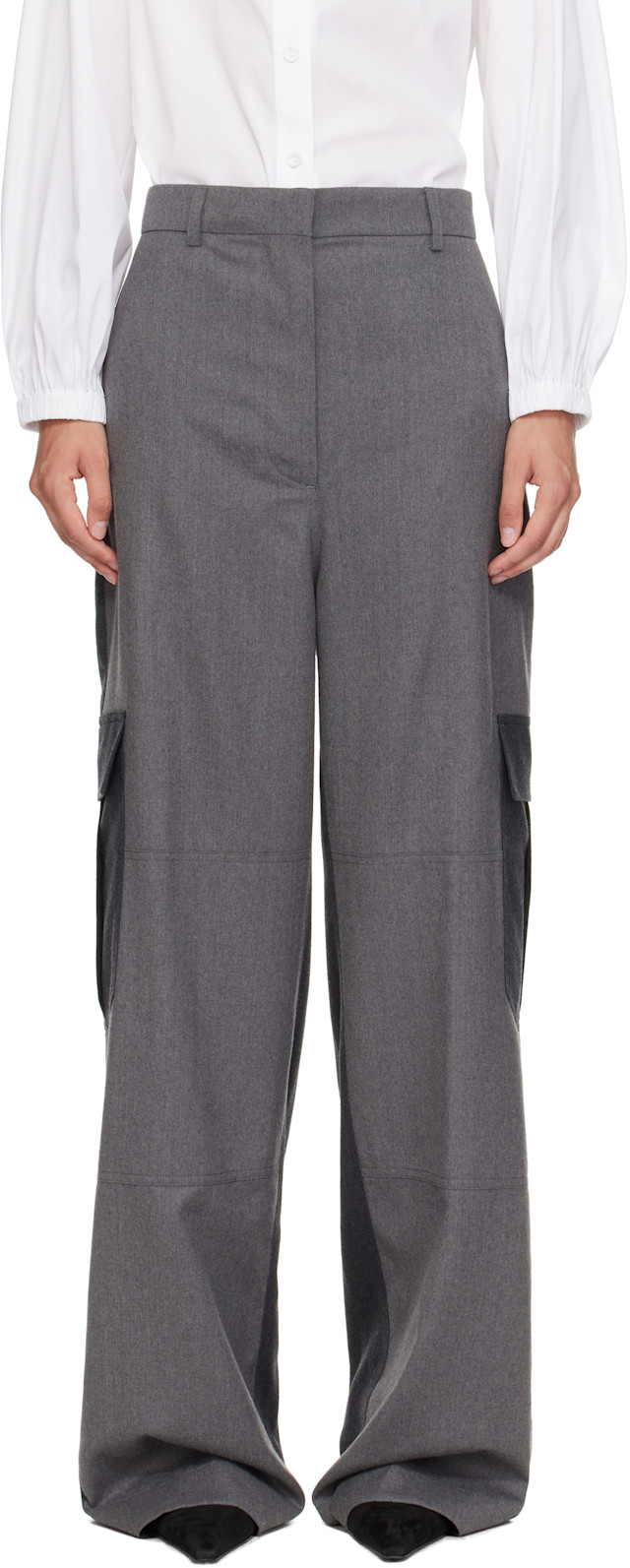 STELLA MCCARTNEY カーゴパンツ Stella McCartney: Gray Paneled Slouchy Cargo Pants | SSENSE