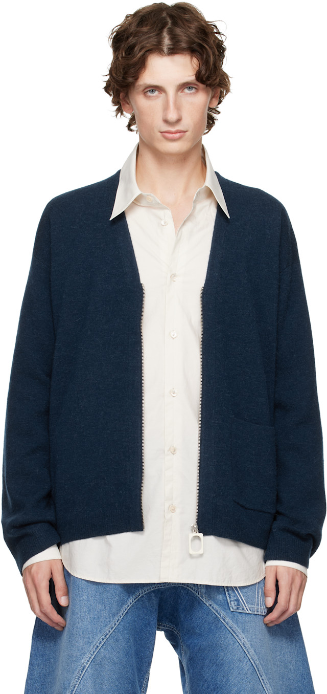 jw-anderson-navy-v-neck-zip-up