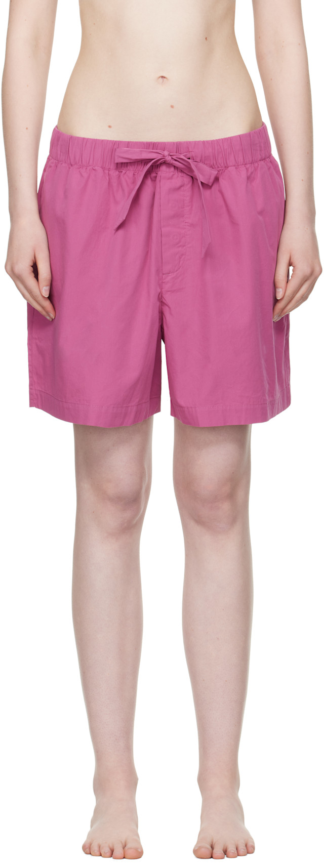 Tekla: Purple Poplin Pyjama Shorts | SSENSE