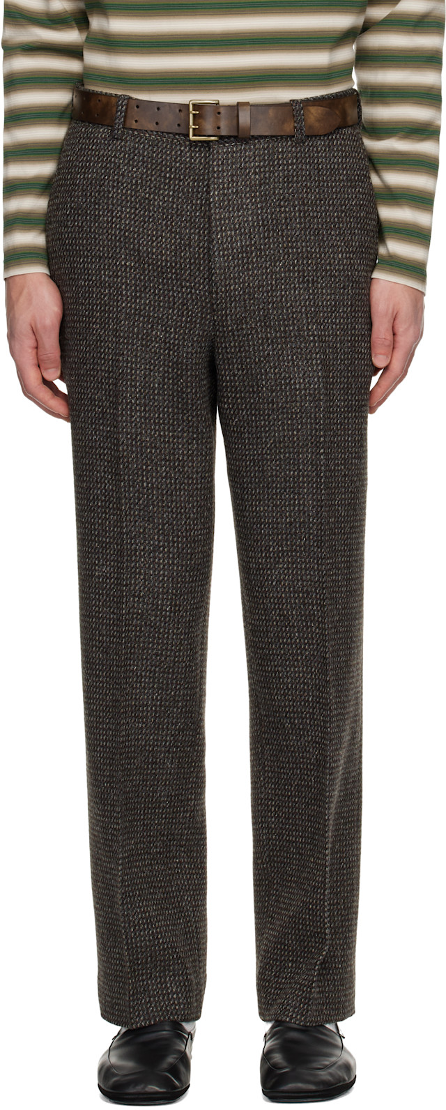AURALEE: Gray Alpaca Wool Silk Tweed Trousers | SSENSE Netherlands AURALEE: Gray Alpaca Wool Silk Tweed Trousers | SSENSE Netherlands