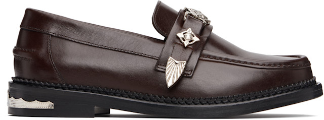TOGA PULLA L LOAFER 35 ローファー Toga Pulla: SSENSE Exclusive Brown Detail Loafers | SSENSE