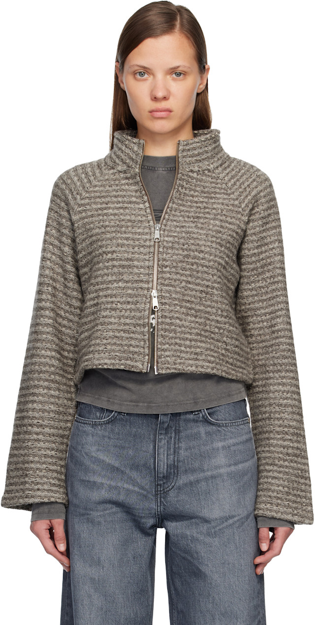 mfpen: Gray Cropped Leisure Zip Up Jacket | SSENSE