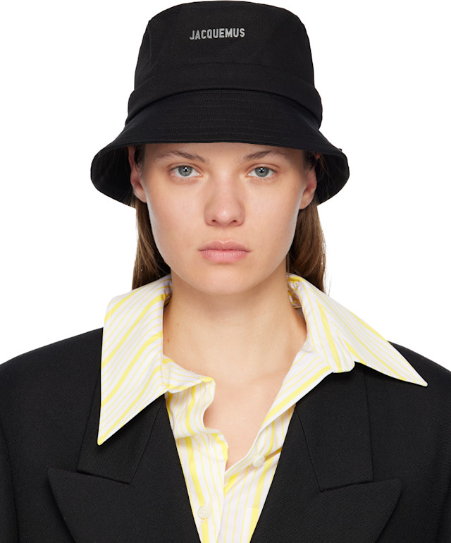 JACQUEMUS: Black Les Classiques 'The Gadjo' Bucket Hat | SSENSE