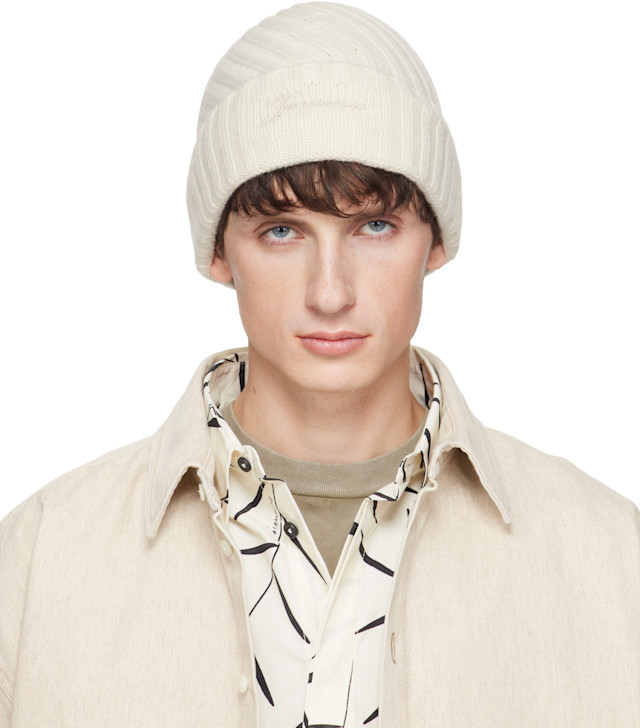 JACQUEMUS: オフホワイト 'The Tourni' ビーニー | SSENSE 日本