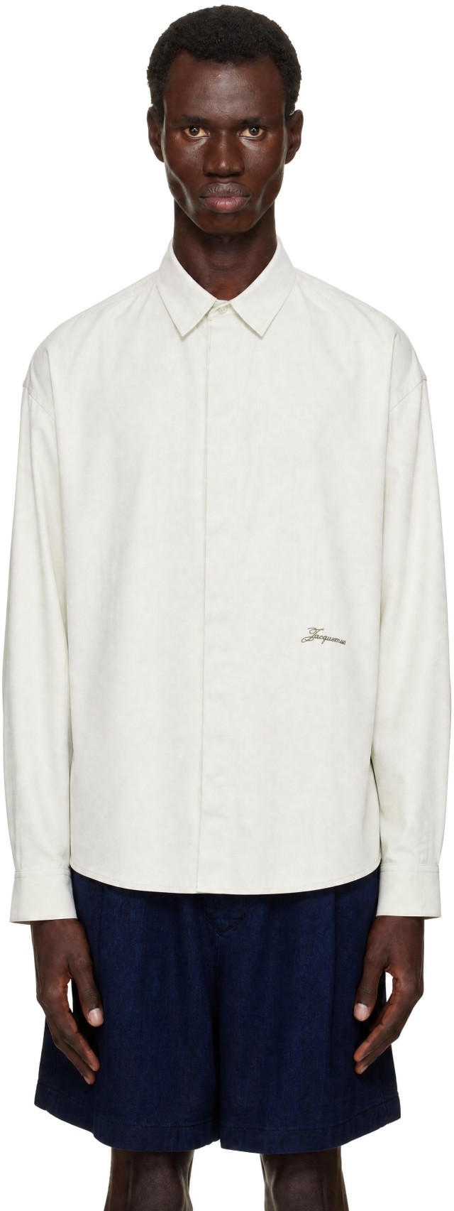 JACQUEMUS: Khaki 'The Simon' Shirt | SSENSE