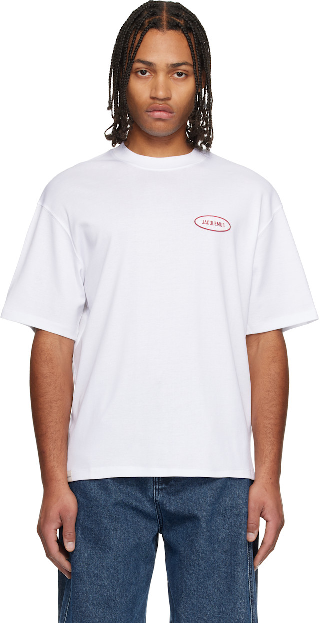 jacquemus オーバーサイズ　Tシャツ　Mサイズ JACQUEMUS: White La Croisière 'The Stazione T-shirt' T-shirt | SSENSE