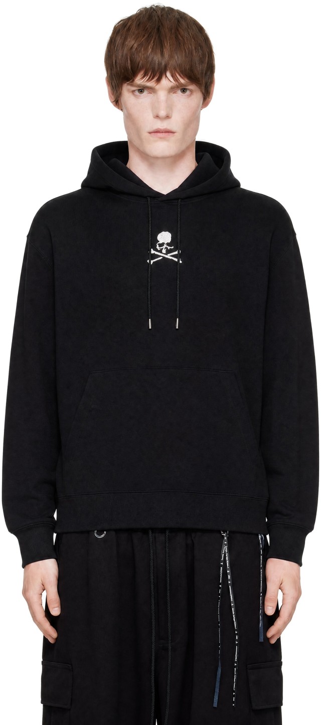 mastermind JAPAN: Black Loopwheel Hoodie | SSENSE