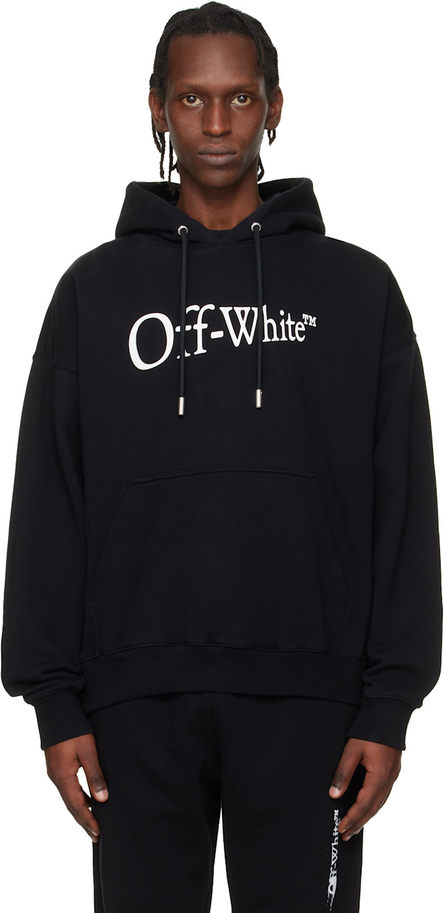 Off-White: Black Run Arrow Skate Hoodie | SSENSE