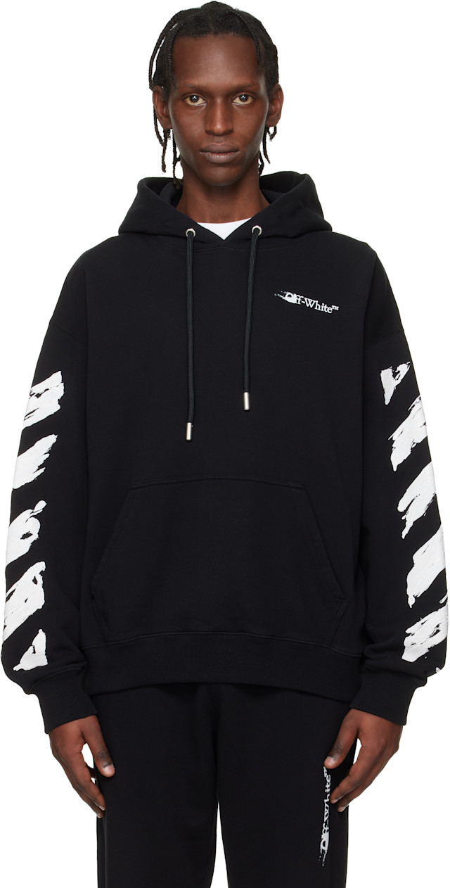 Off-White: Black Ink Arrow Skate Hoodie | SSENSE
