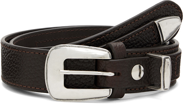 LEMAIRE: Brown Minimal Western Belt | SSENSE LEMAIRE: Brown Minimal Western Belt | SSENSE