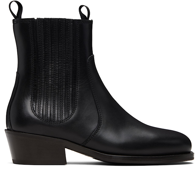 LEMAIRE: Black Vegetable-Tanned Chelsea Boots | SSENSE