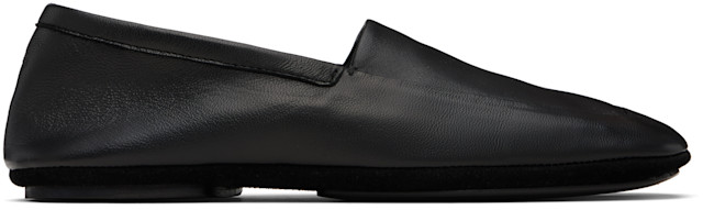 LEMAIRE: Black 'Indoor' Slipper Loafers | SSENSE