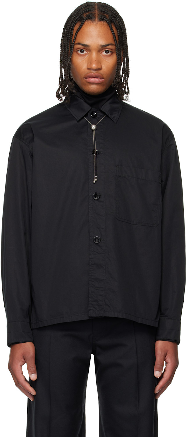 LEMAIRE: Black Pyjama Shirt | SSENSE