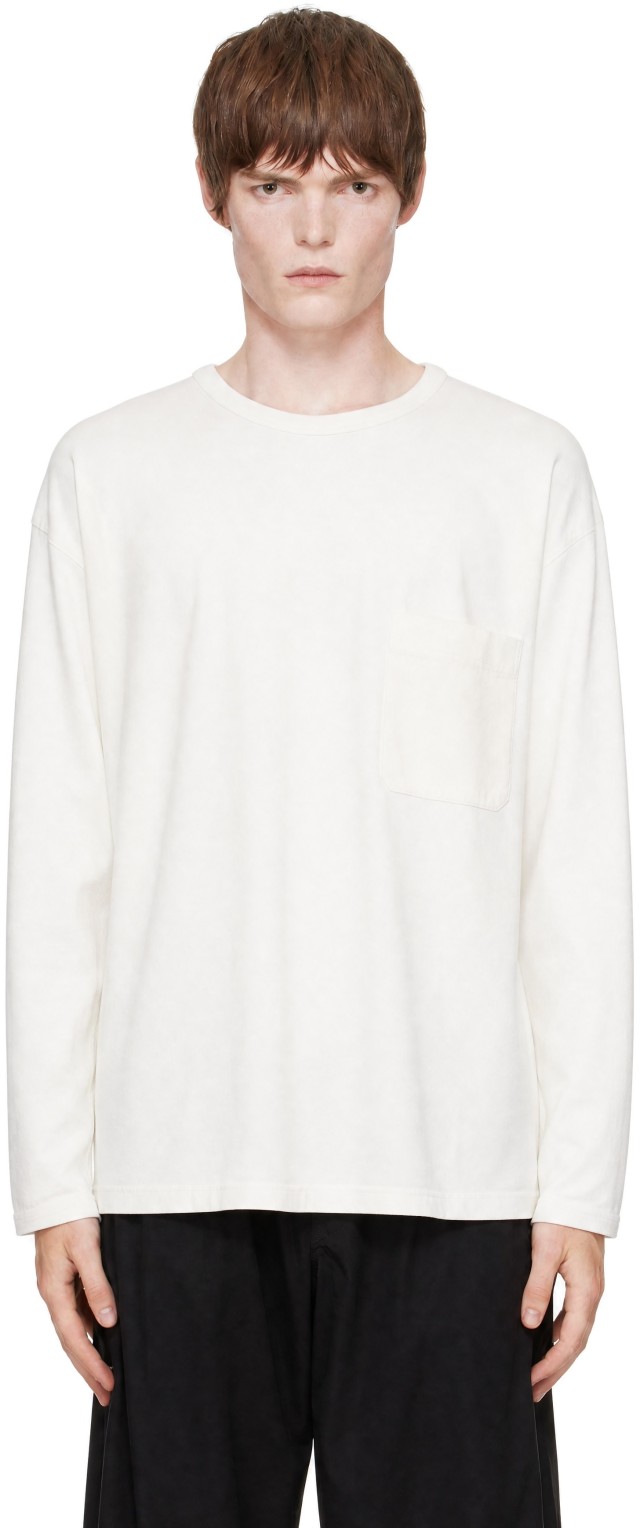 Lemaire シャツカットソー LEMAIRE: White Long Sleeve T-shirt | SSENSE